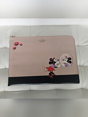 Authentic Kate spade x Disney Minnie Mouse Laptop Sleeve - Blush Pink & Black